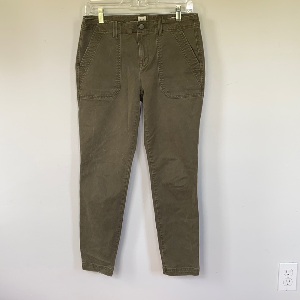GAP Army Green Skinny Mid Rise Ankle Pants